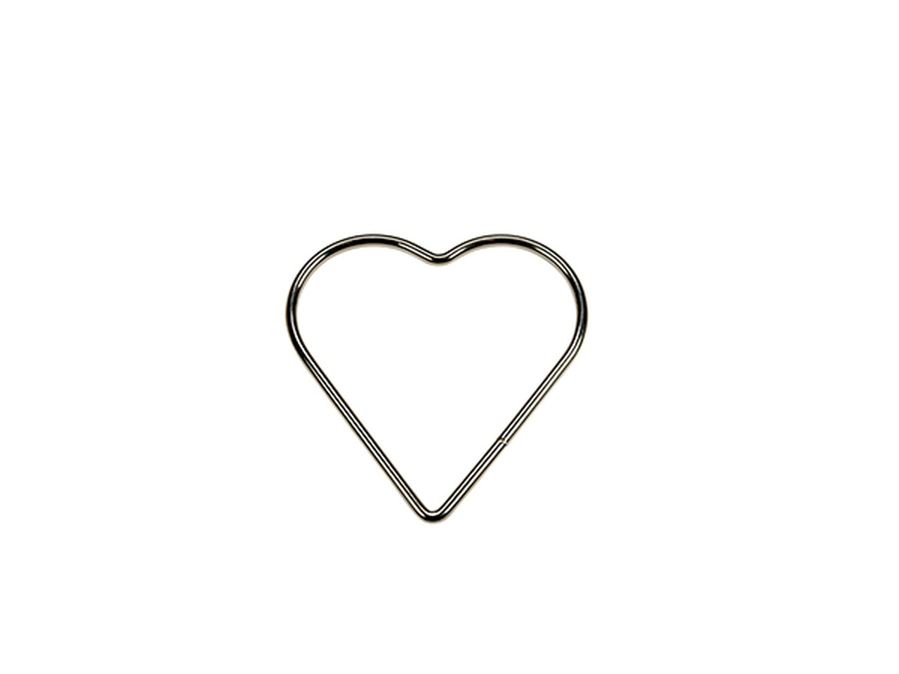 Decorazione cuore in metallo 7cm argento
