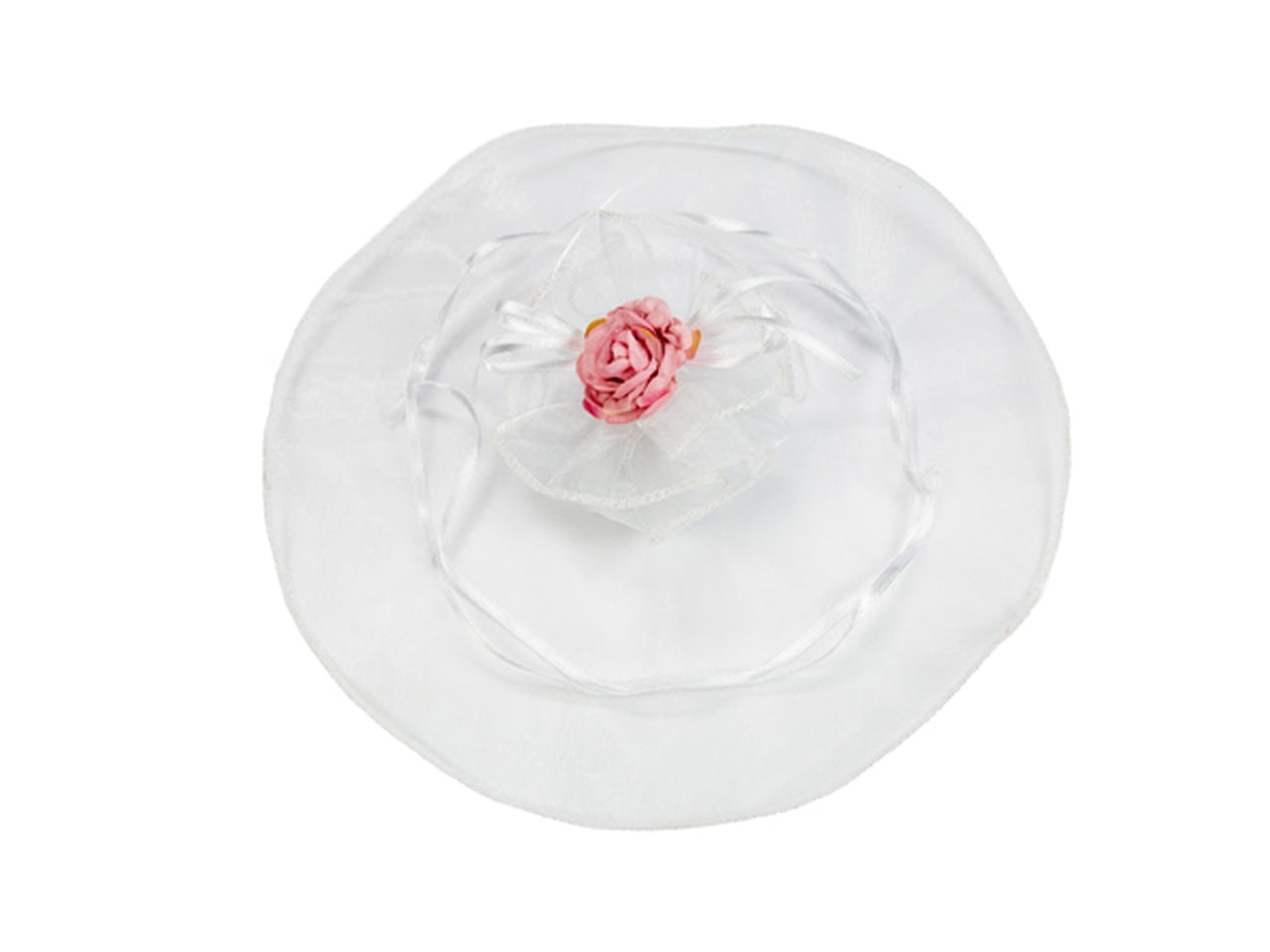 Velo portaconfetti bianco 23cm con tirante bianco