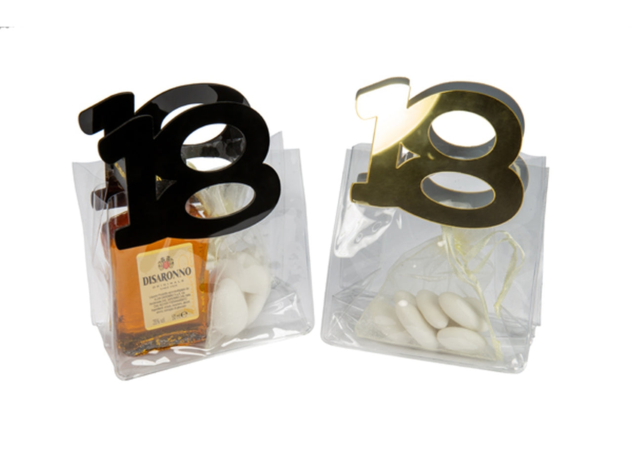 Borsetta in pvc 6x5xh.13cm con plex 18anni nero