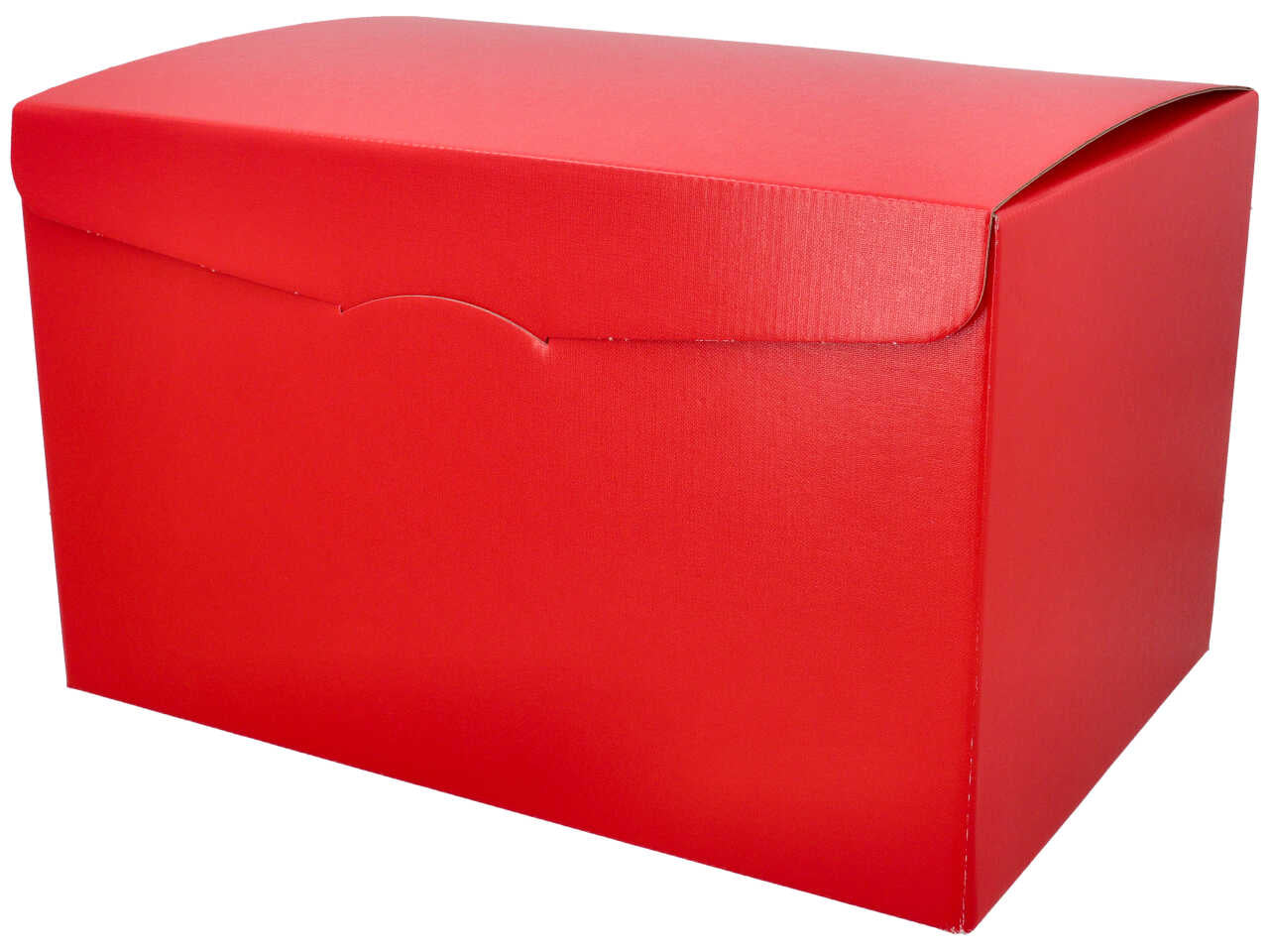 Scatola segreto lino rosso 39x27x23,5cm