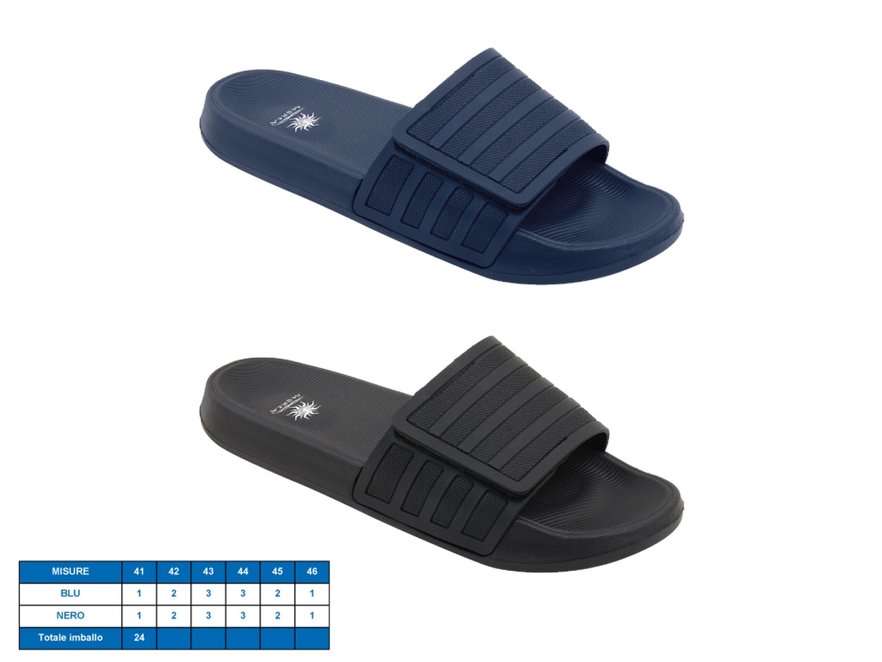 Ciabatta uomo mondello tg 41-46 2 assortiti