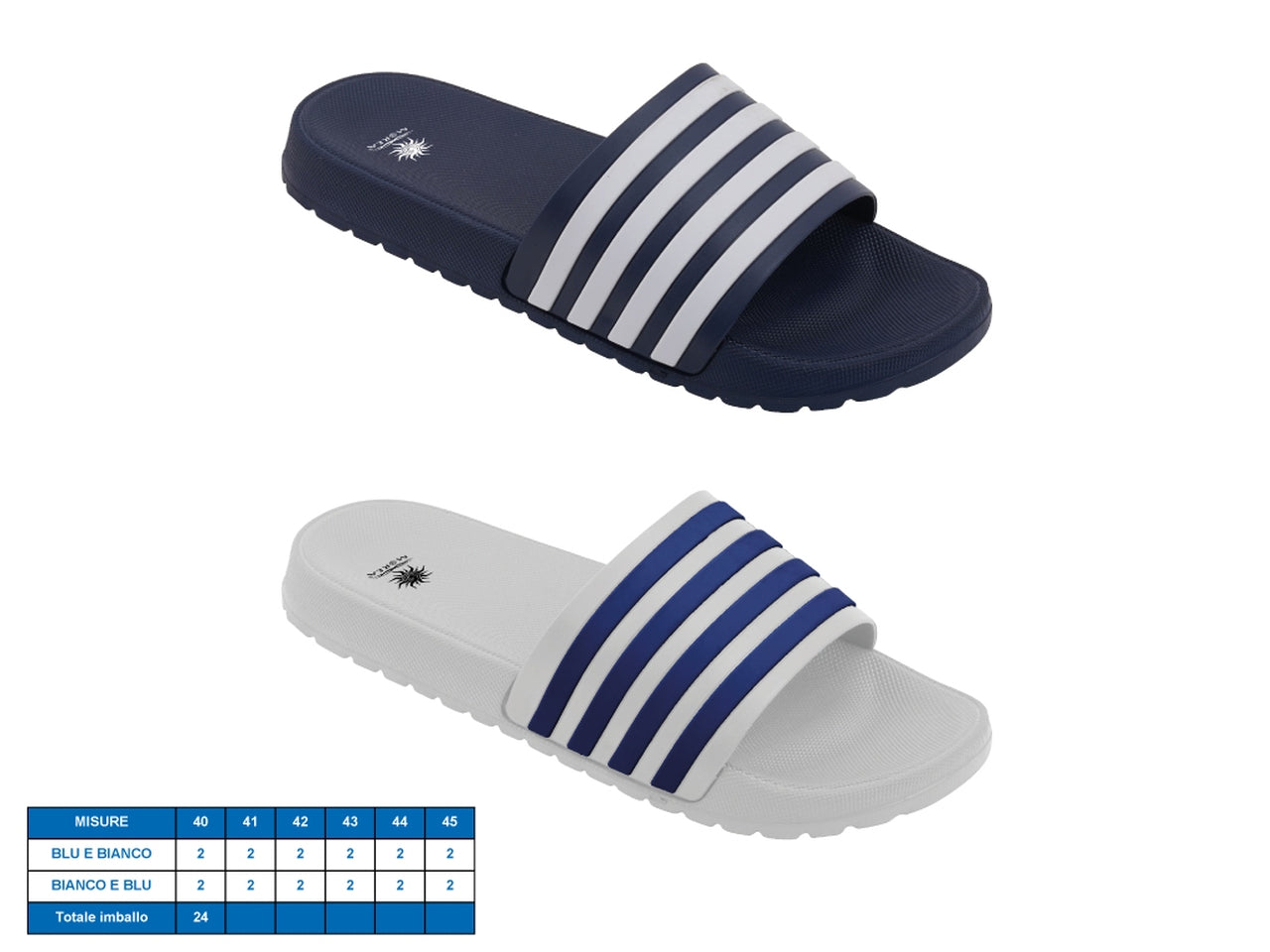 Ciabatta uomo alabama tg 40-45 2 assortiti