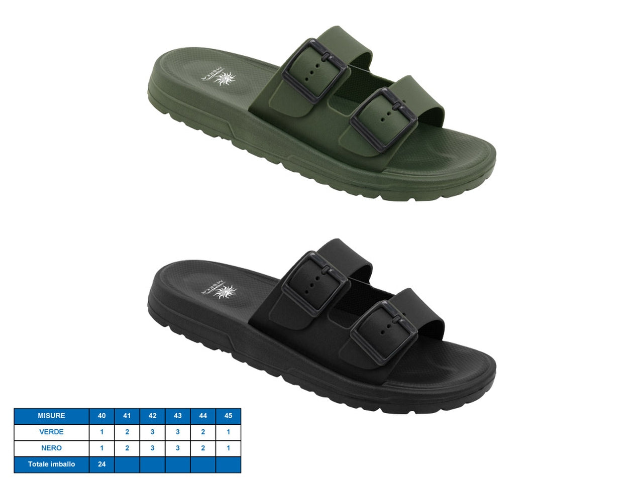 Ciabatta uomo terrasinitg 40-45 2 assortiti