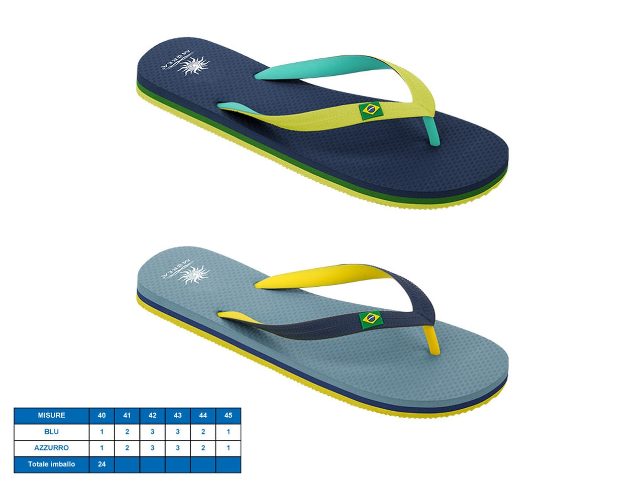 Ciabatta uomo sisteron tg 40-45 2 assortiti