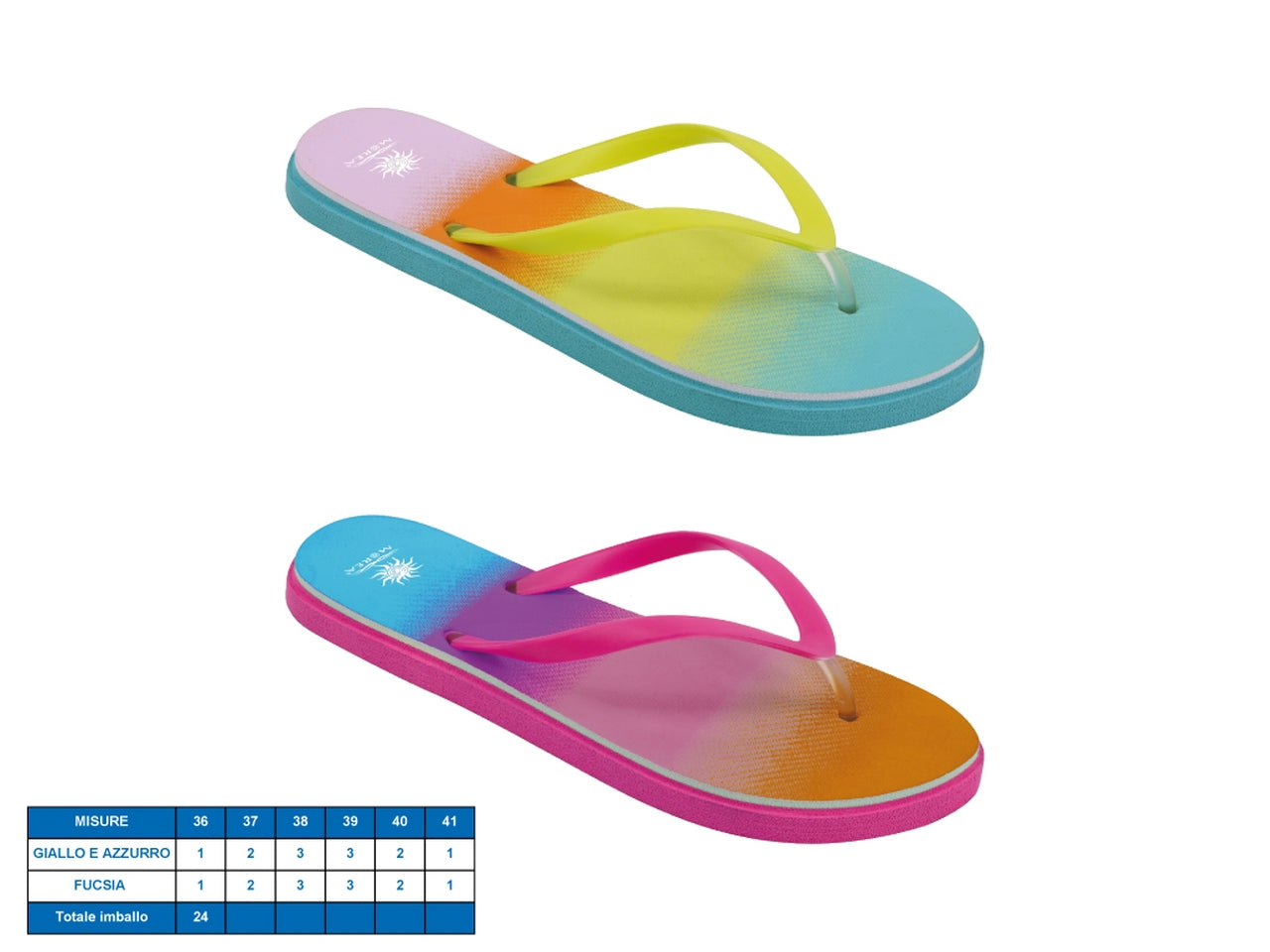 Ciabatta donna lima tg36-41 2 assortiti