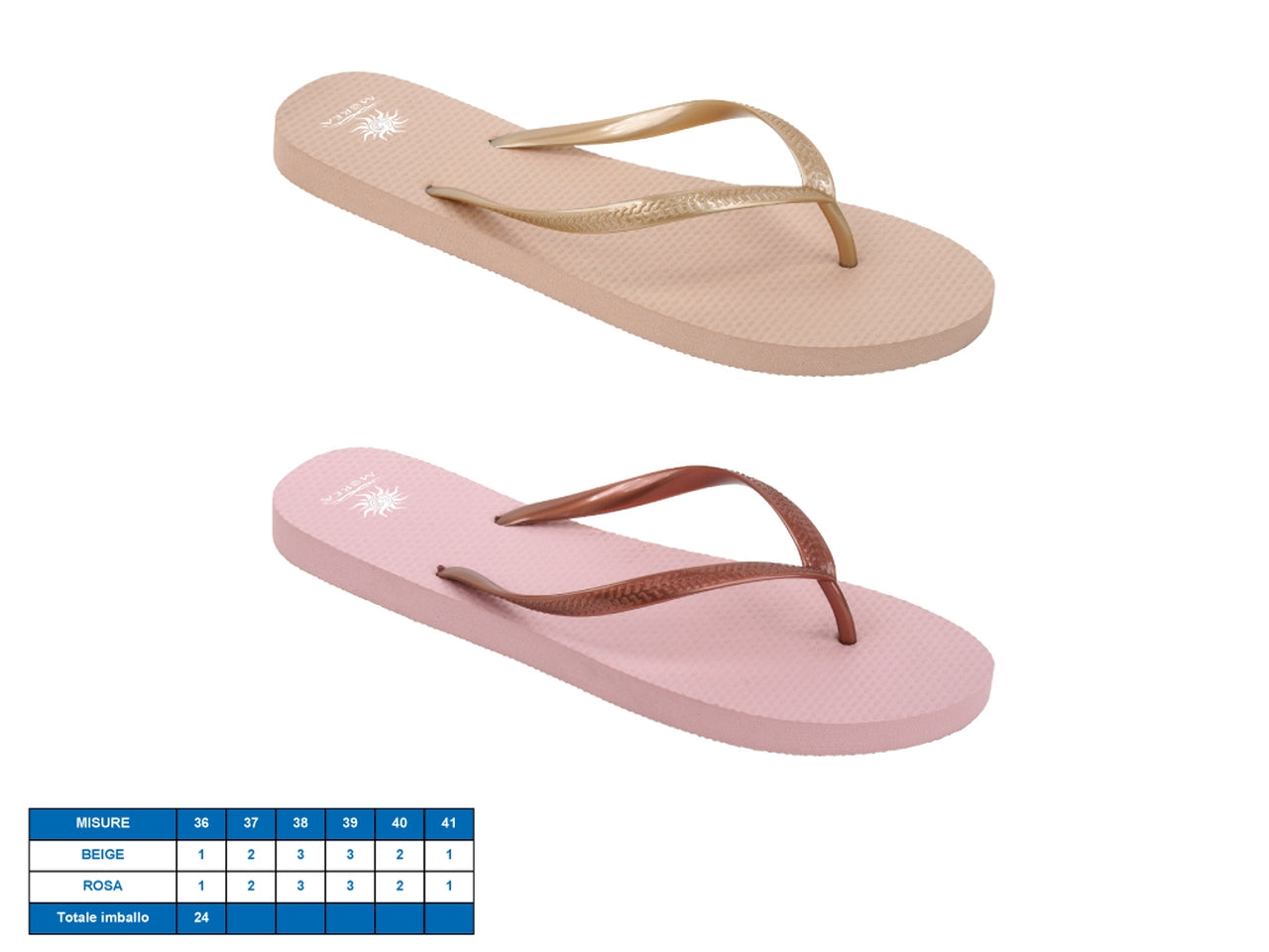 Ciabatta donna costa rica tg36-41 2 assortiti