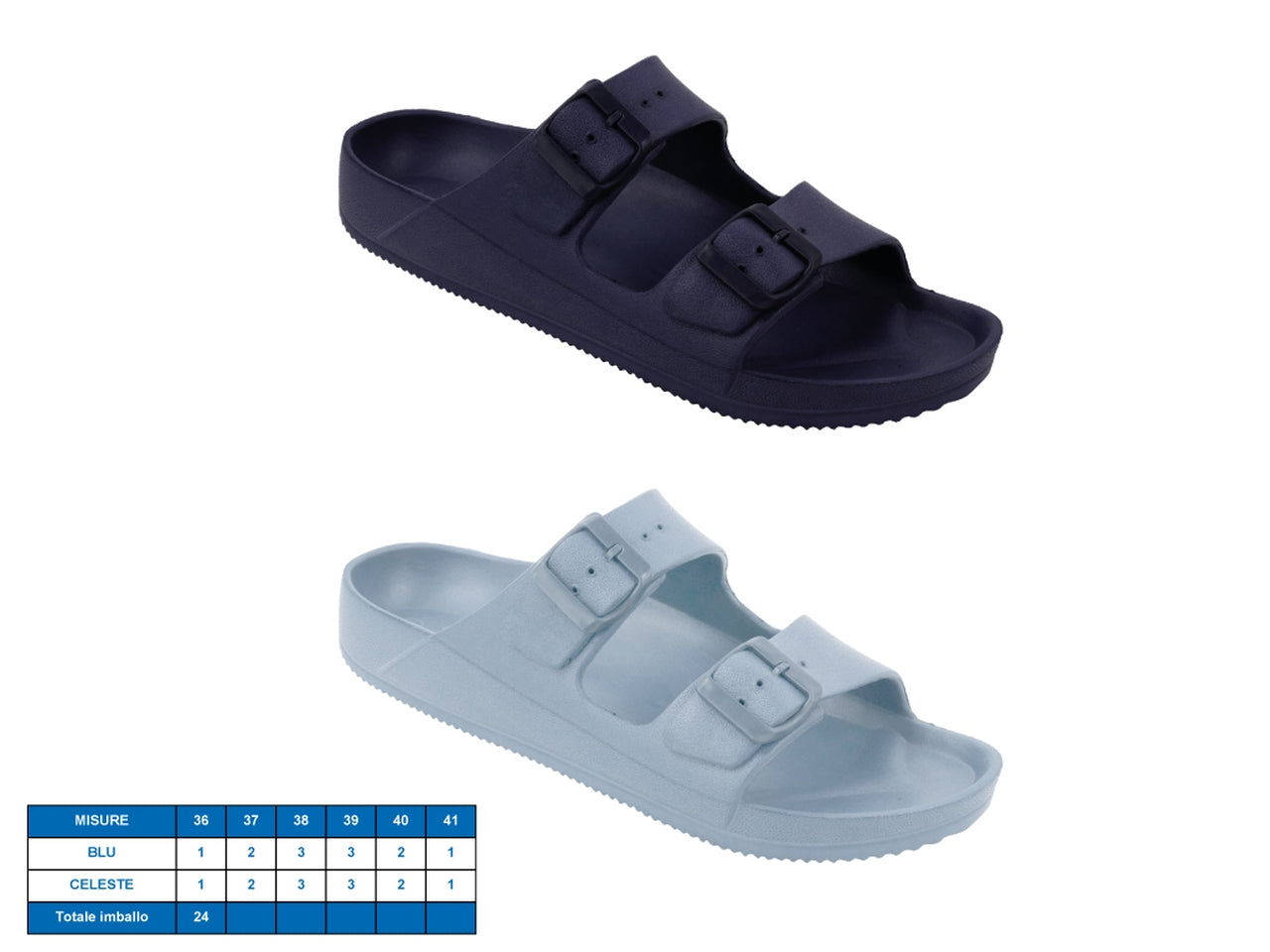 Ciabatta lido di savio tg36-41 2 assortiti