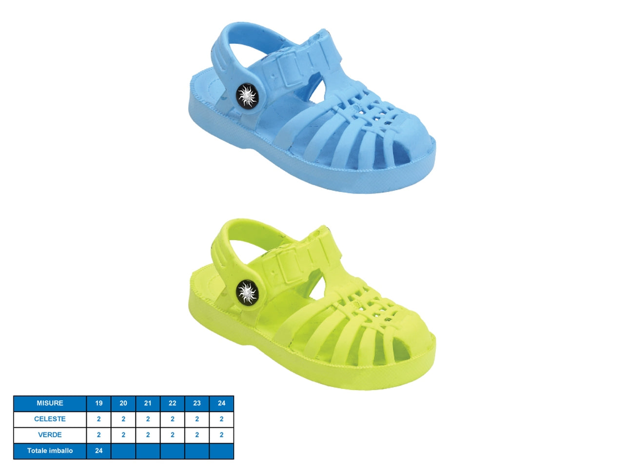 Ciabatta bimbi pomezia tg19-24 2 assortiti