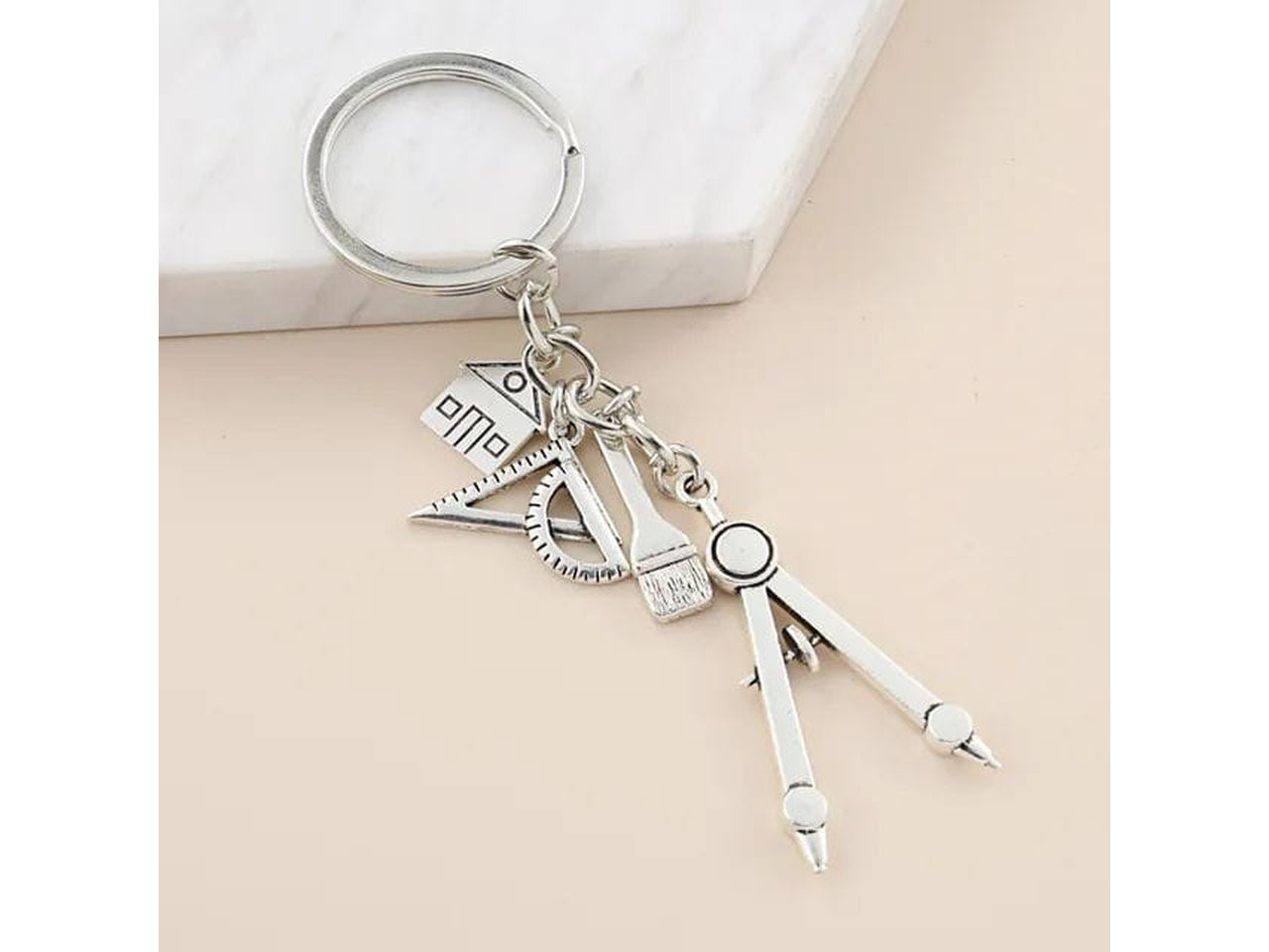 Portachiavi laurea facolta' scientifiche in metallo