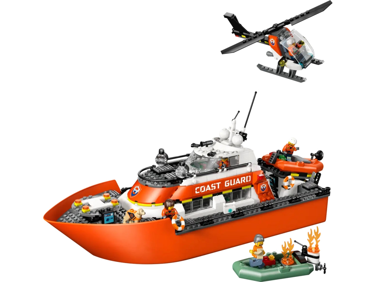Lego City Exploration Motoscafo di soccorso ed elicottero della Guardia Costiera