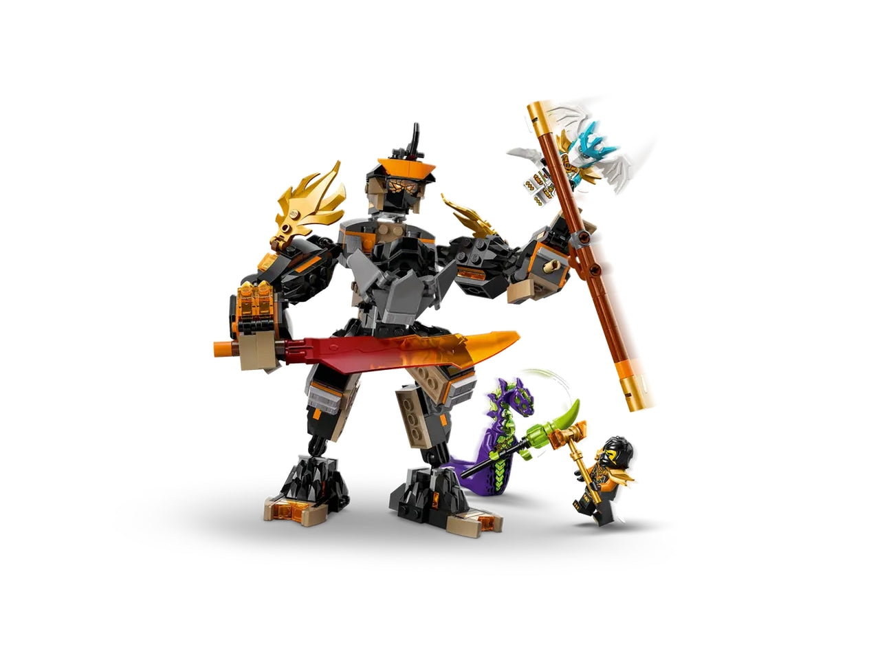 Lego Ninjago Mech della missione di Cole e drago Zane