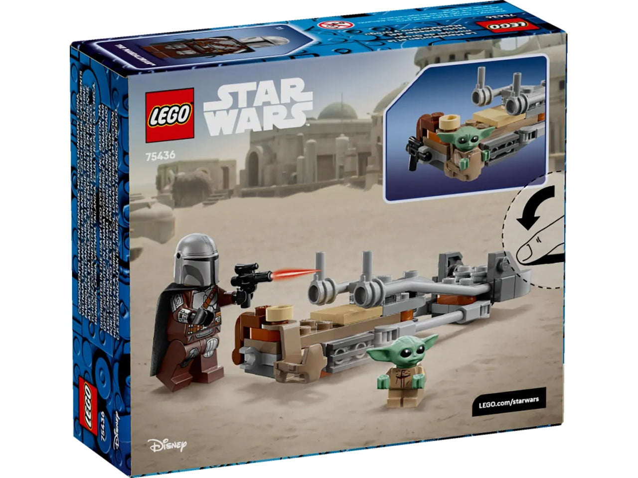 Lego Star Wars TM Speeder Bike# del Mandaloriano e di Grogu