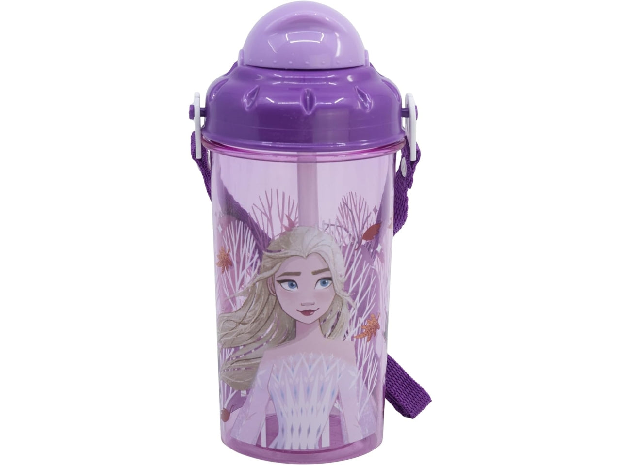 Frozen borraccia con cannuccia push up 465ml