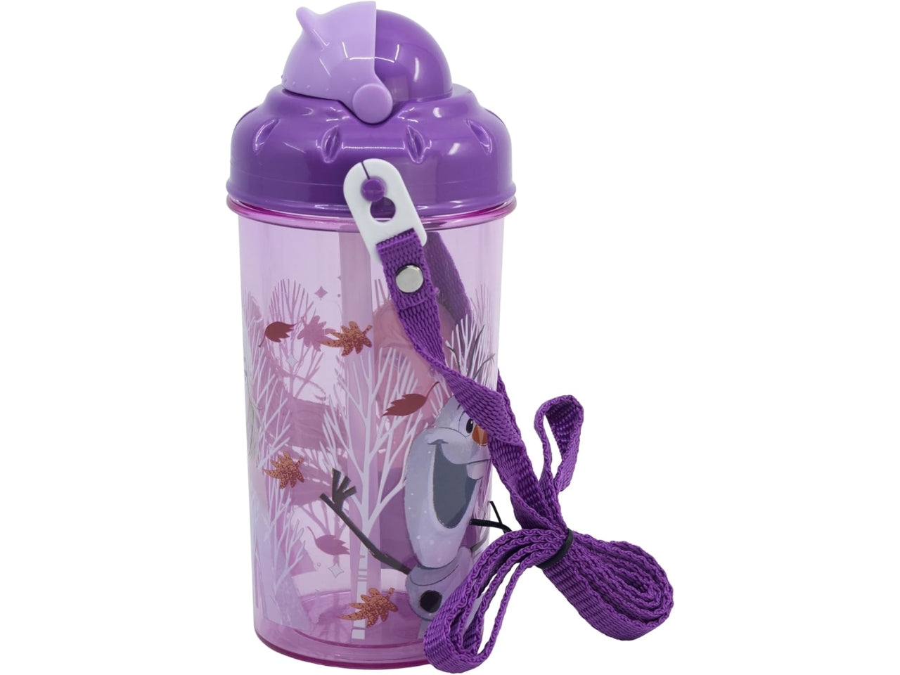 Frozen borraccia con cannuccia push up 465ml