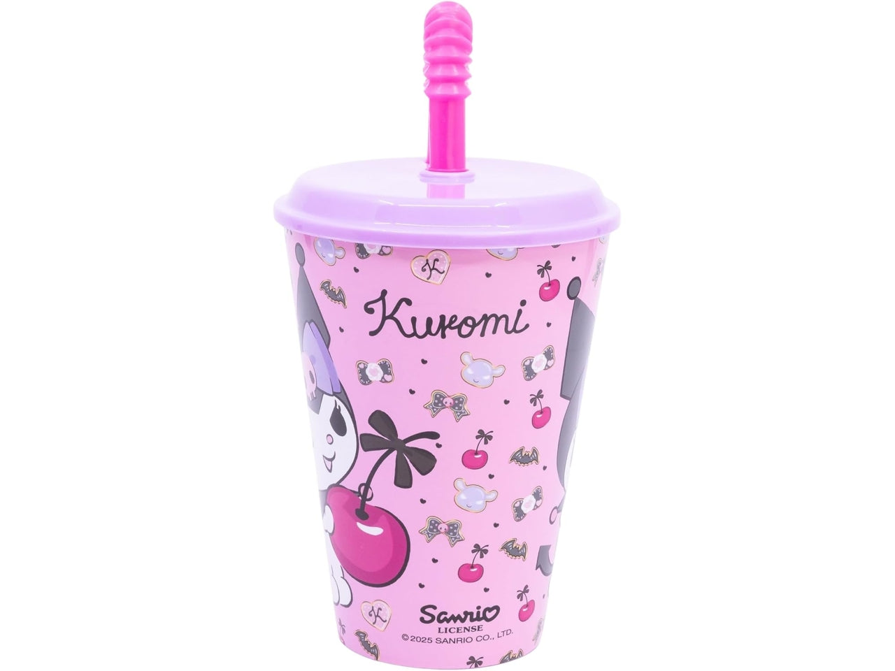 Kuromi bicchiere con cannuccia 430ml