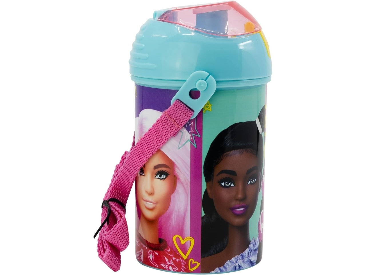 Barbie borraccia pop up 450ml con tracolla