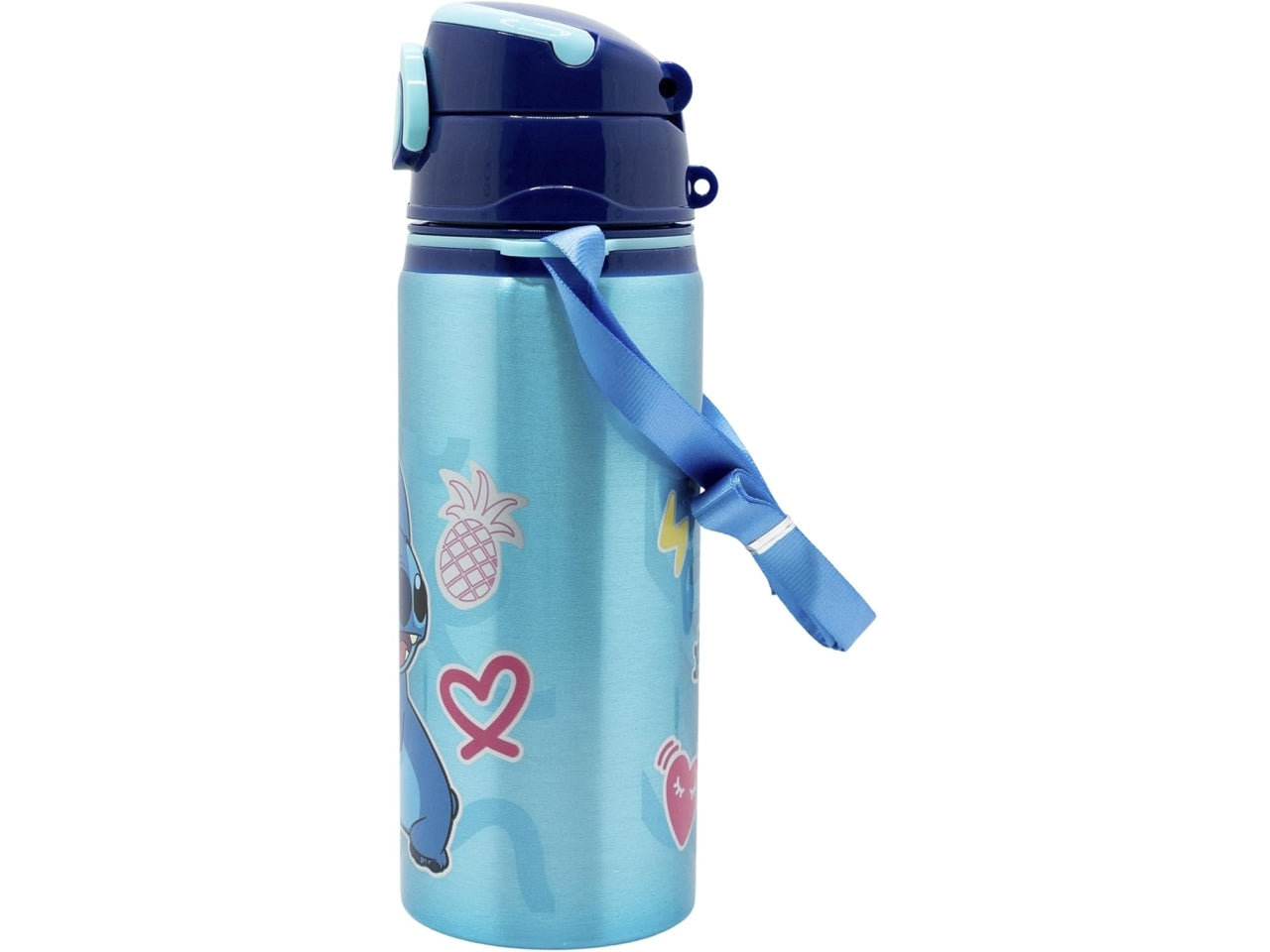 Stitch borraccia in alluminio pop up con cannuccia e tracolla 730ml