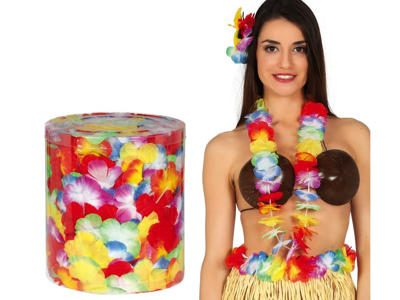 Collana hawaiana in confezione da 25 collane multicolore
