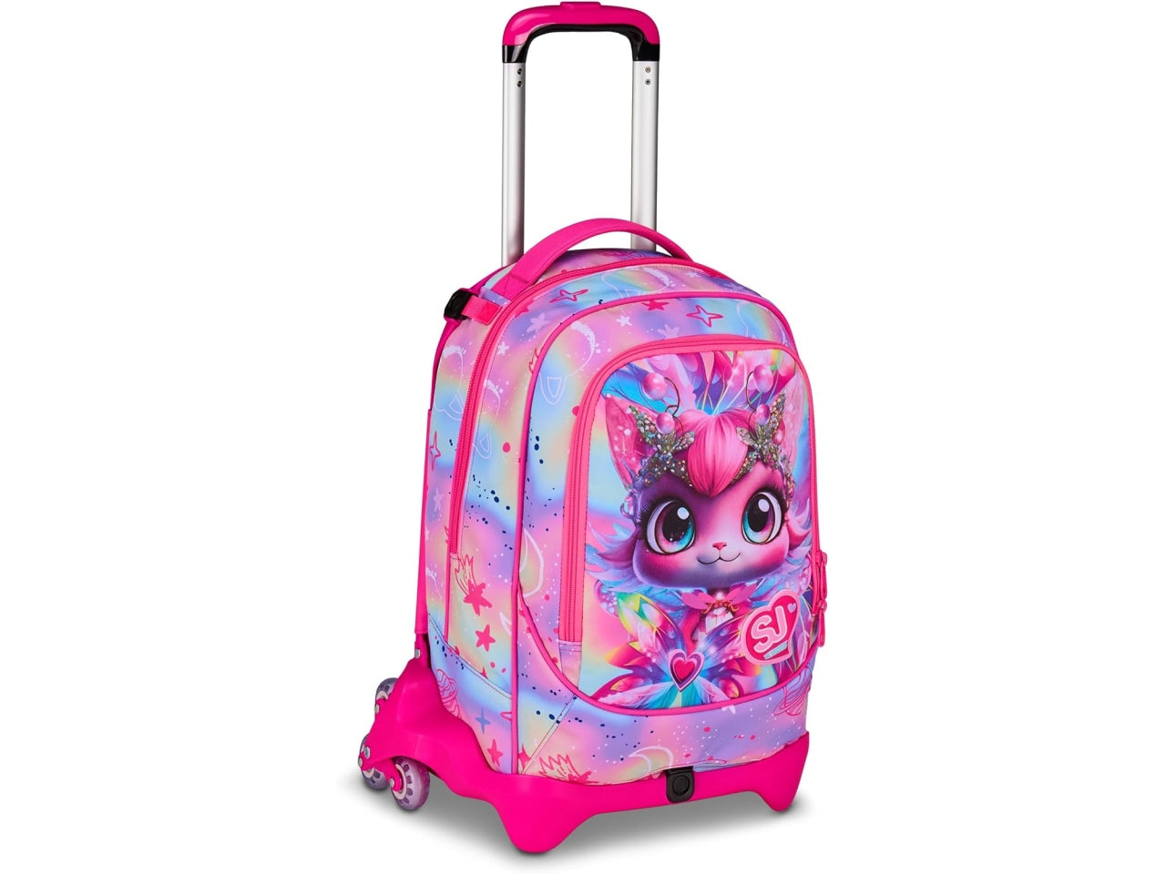 Zaino sj gang trolley jack-3 ruote cat led, con zaino sganciabile