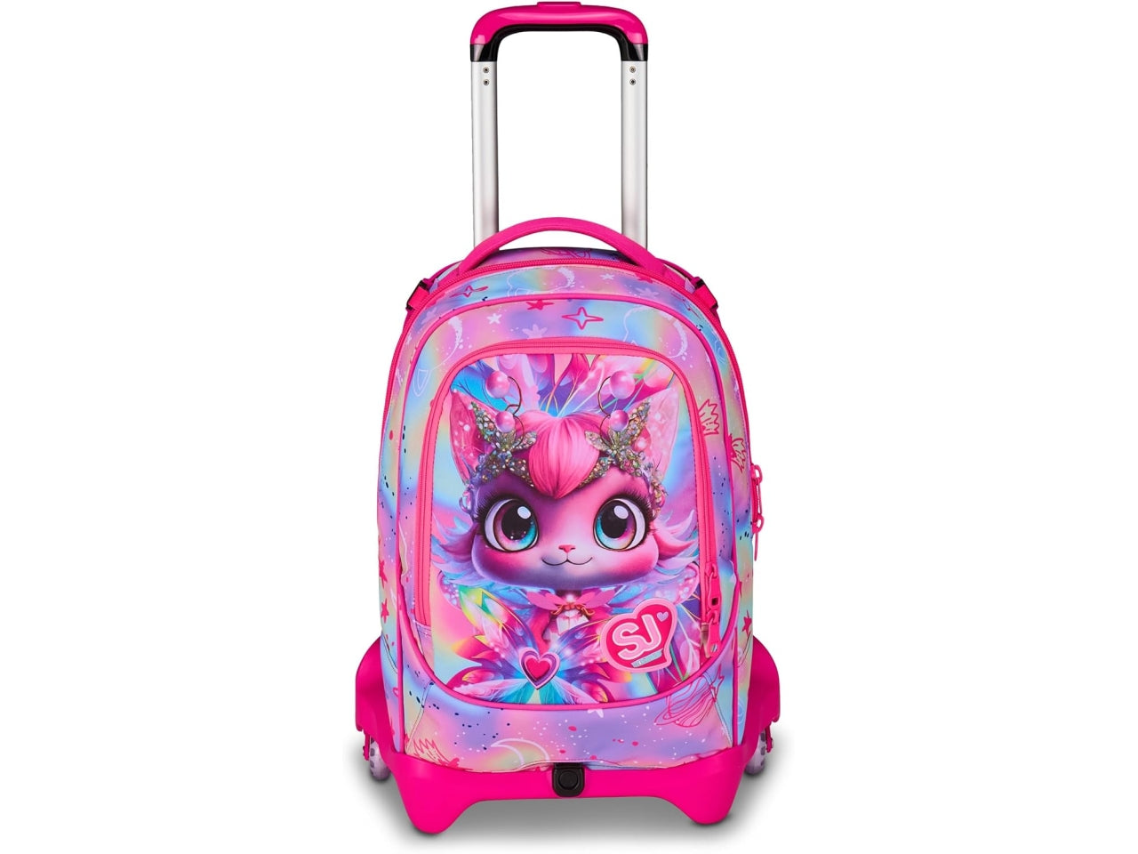 Zaino sj gang trolley jack-3 ruote cat led, con zaino sganciabile