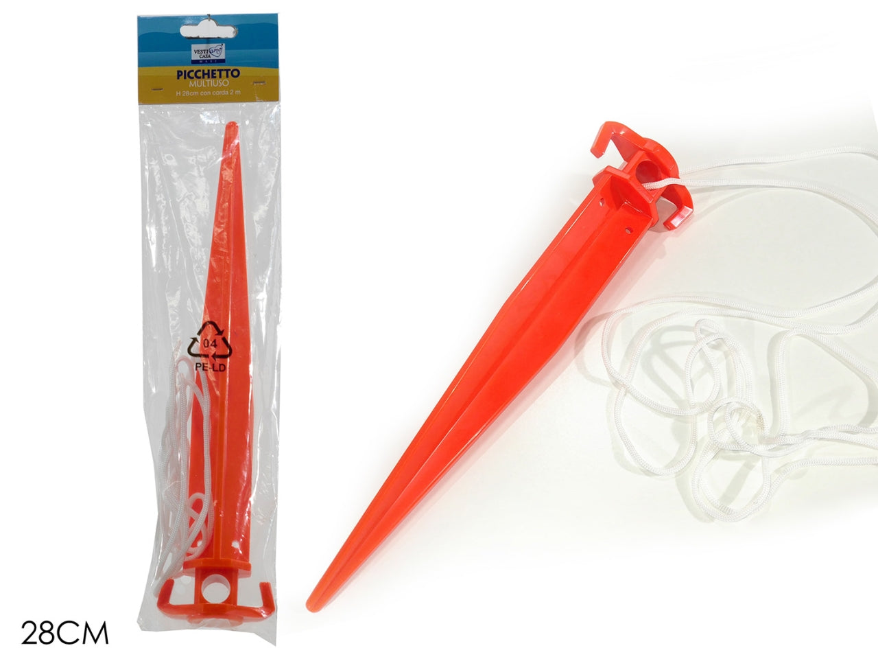 Picchetto multiuso 28cm con corda