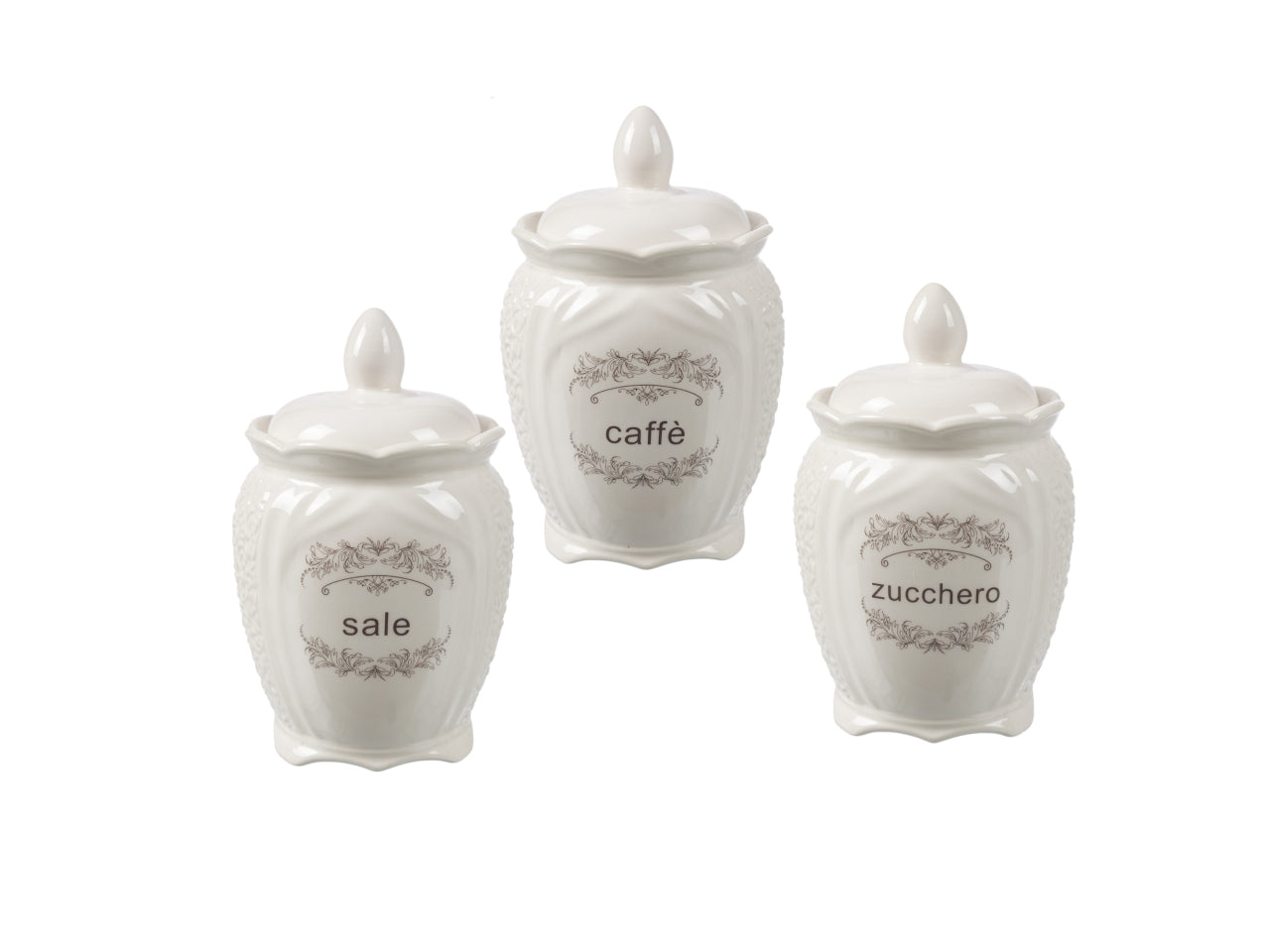 Set 3 barattoli rose d.11xh.17,2cm