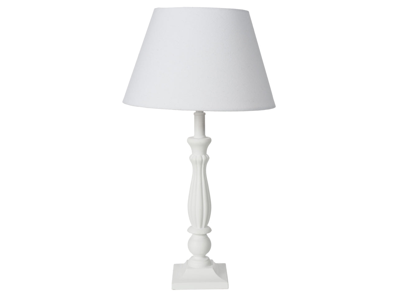 Lampada tilde c/cappa bianca h.55cm