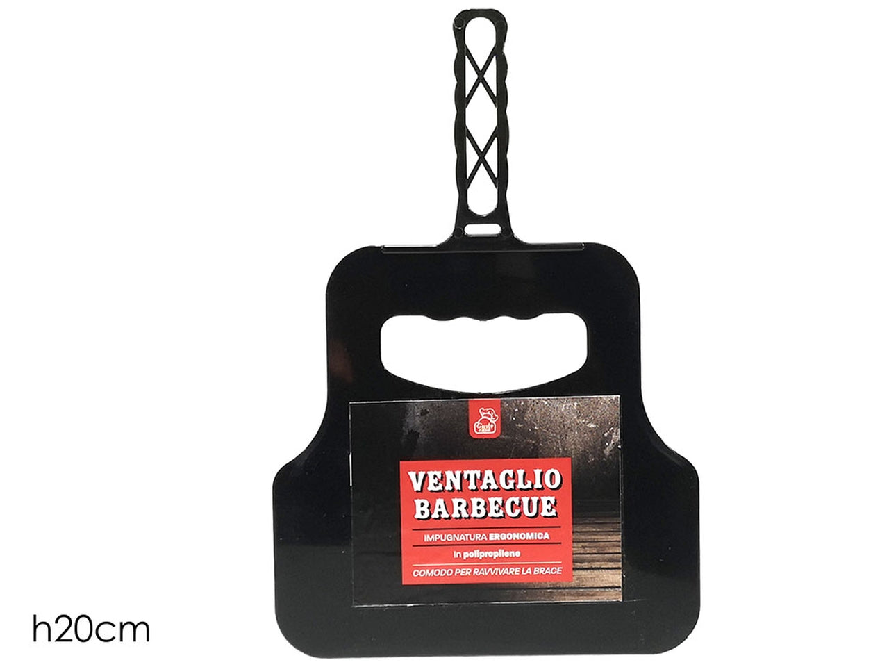 Ventaglio per barbecue 20cm nero