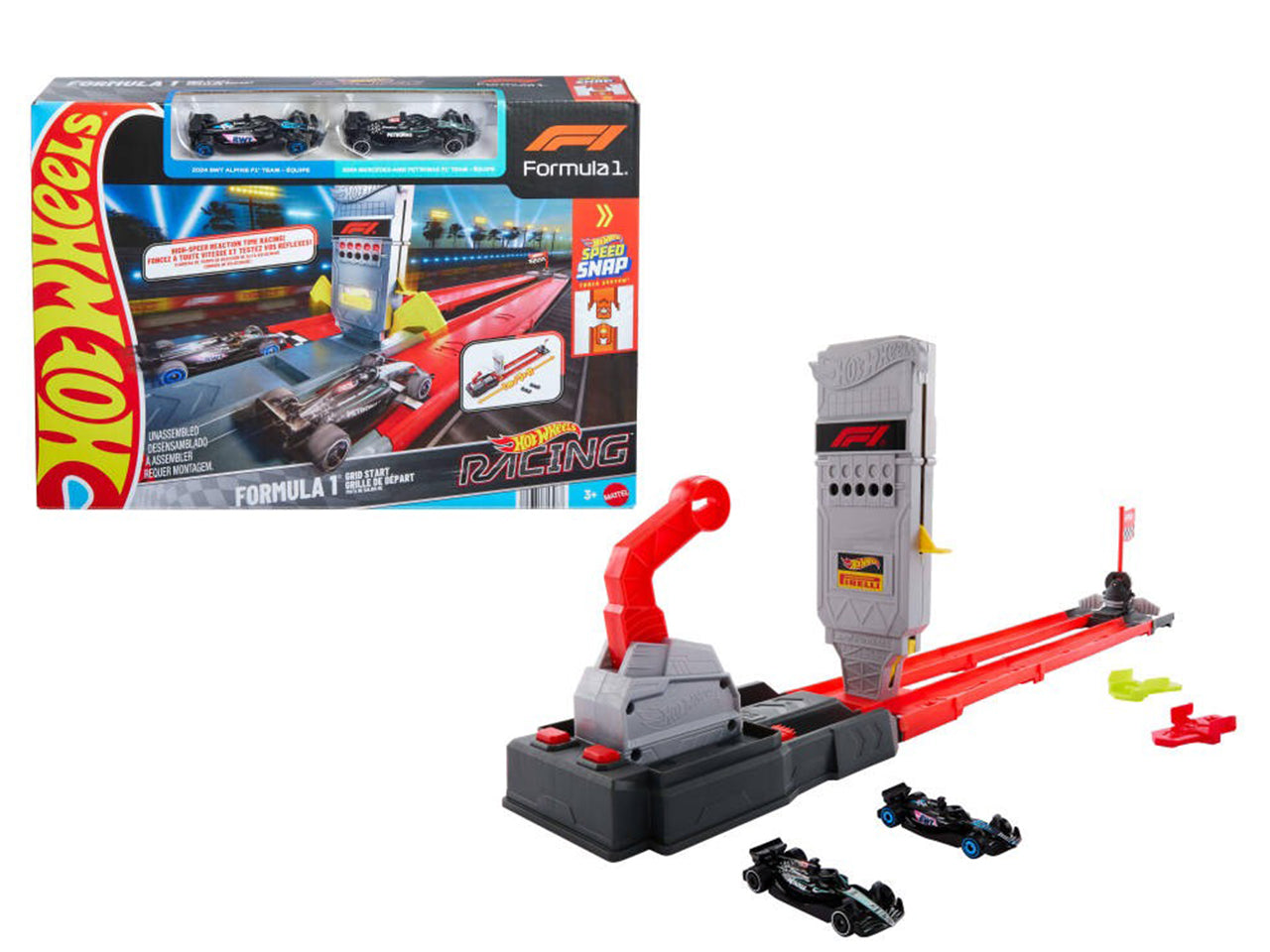 Hot Wheels race F1 grid start