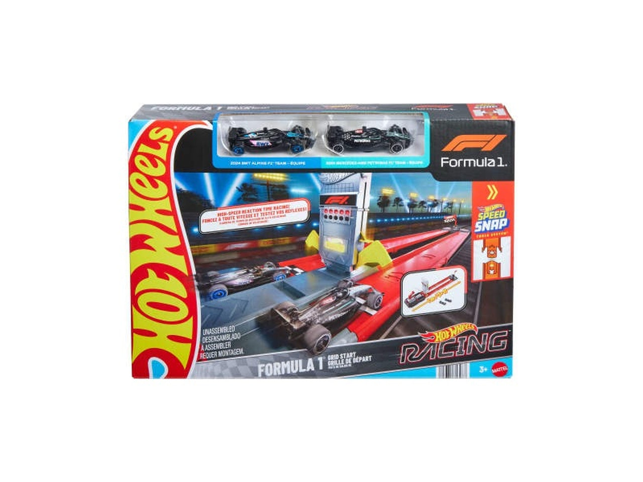 Hot Wheels race F1 grid start