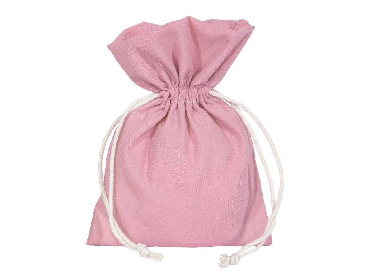 Sacchetto anna 10x14cm in tessuto effetto satinato rosa