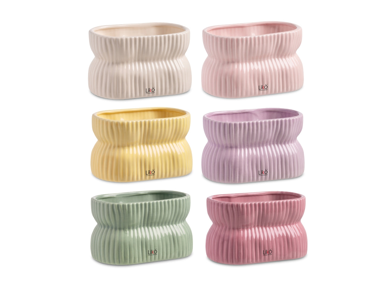 Linfa cachepot d.17,5x11,6xh.10,2cm in 6 assortimenti