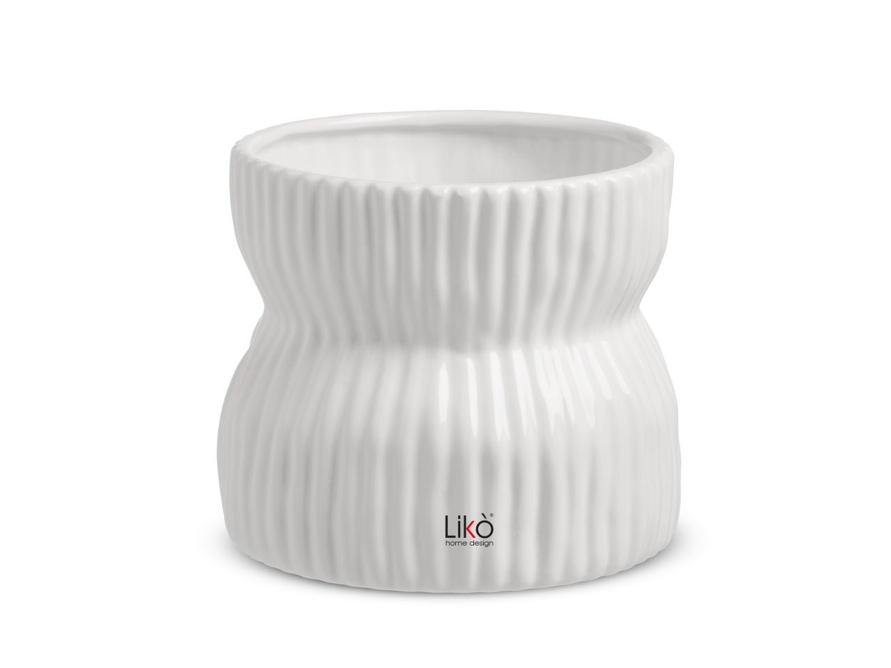 Linfa cachepot d.14,5xh.12.5cm bianco