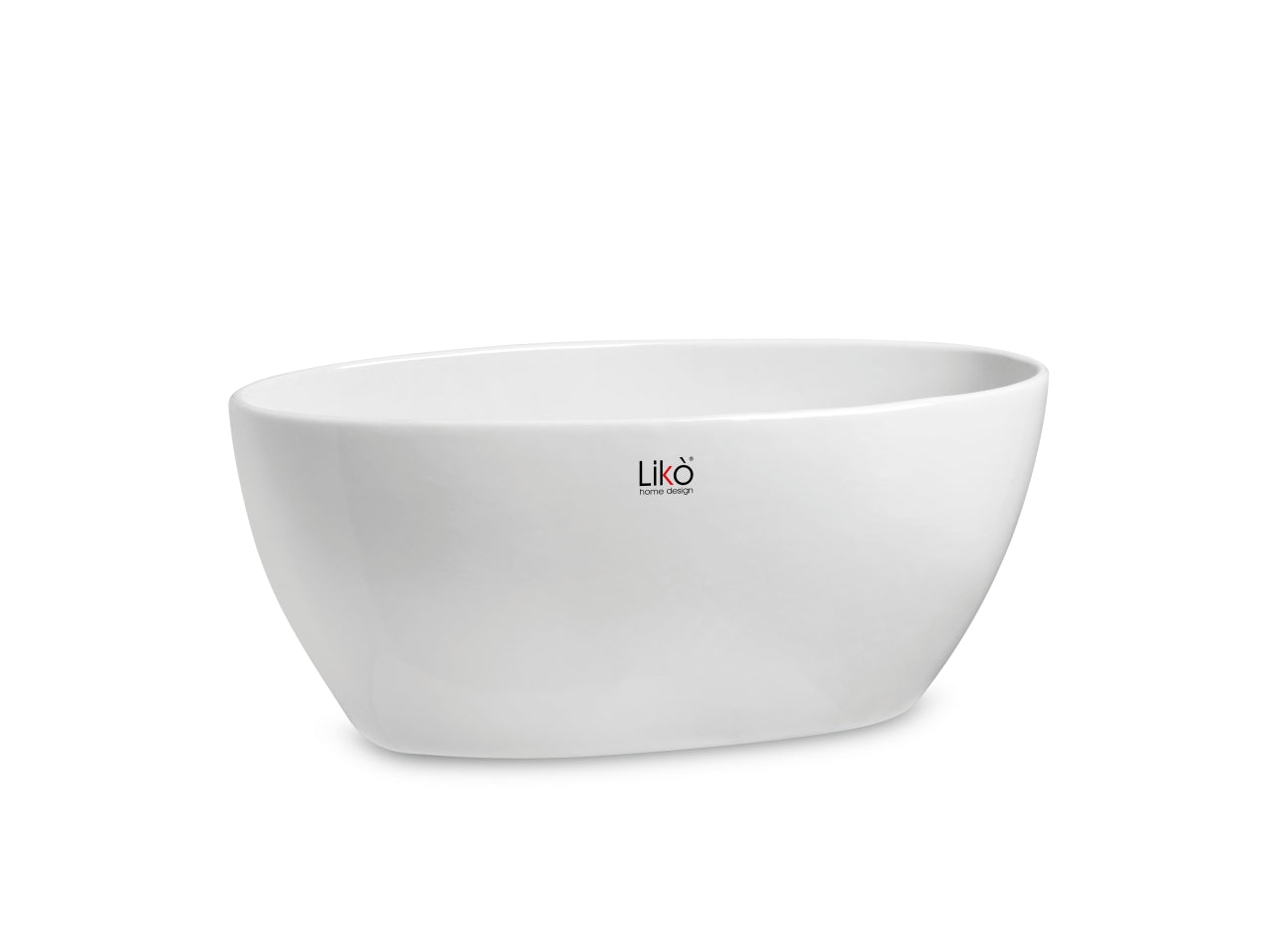 Oval sparta Vaso 35x14xh.15cm bianco