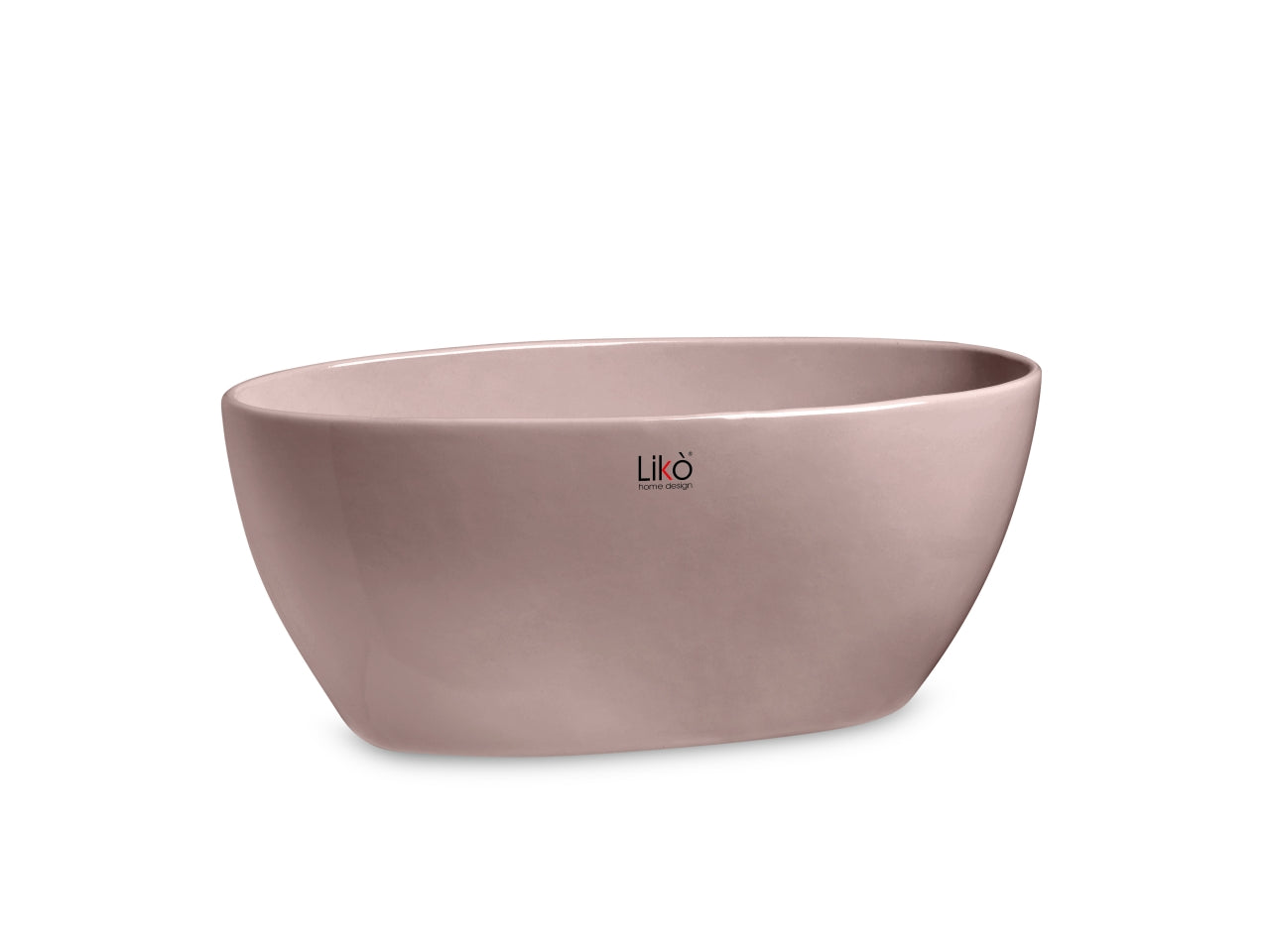 Oval sparta Vaso 35x14xh.15cm rosa antico