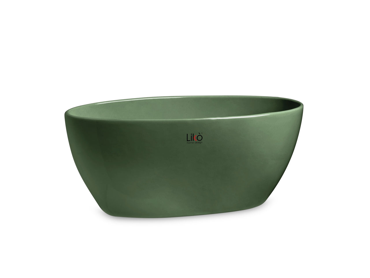 Oval sparta Vaso 35x14xh.15cm verde