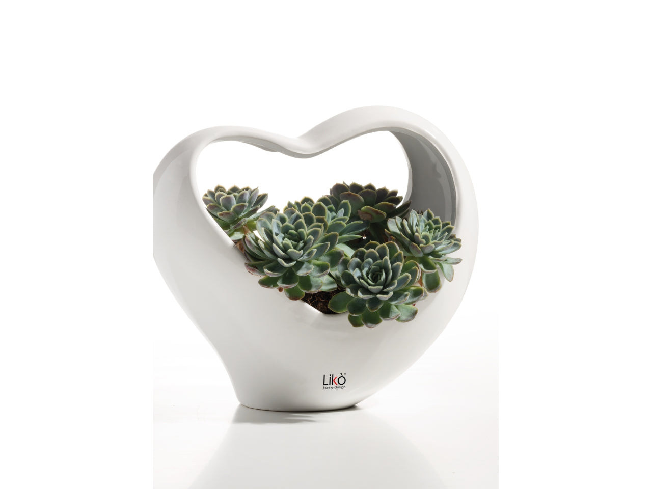 Cupido vaso 21x11xh.19,5cm bianco