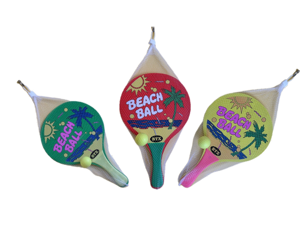 Racchetta beach con pallina 3 assortite