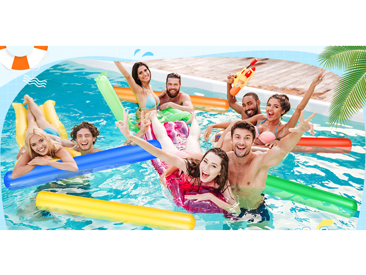 Tubo pvc 125x13cm 4 assortiti