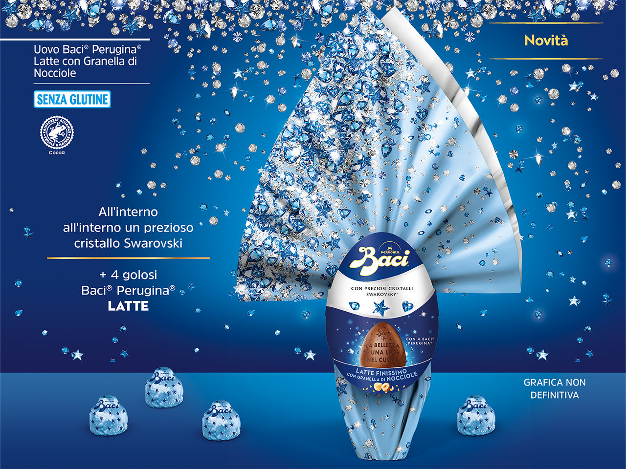 Baci uovo Iconic al latte con granella di nocciole 310g