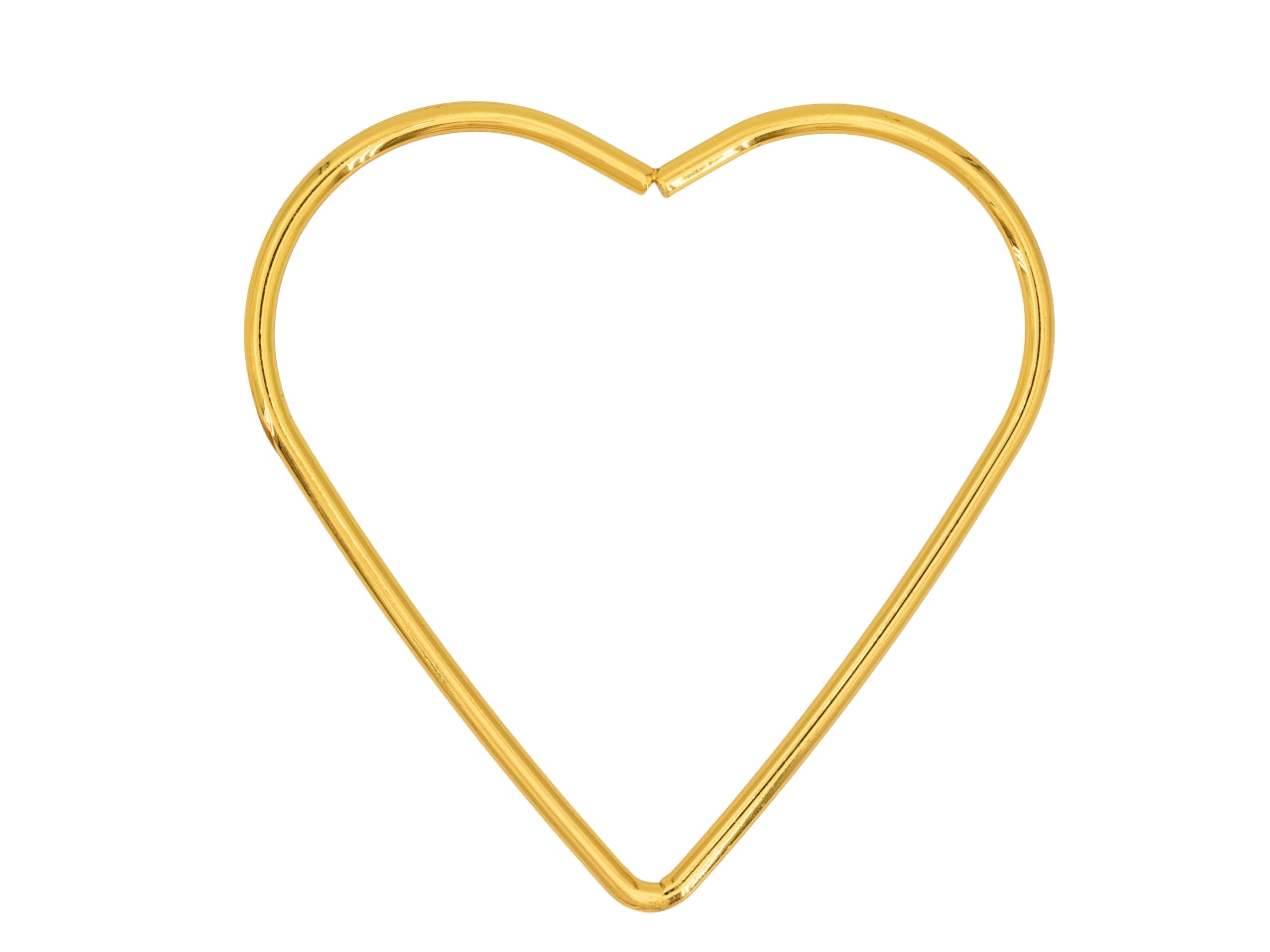 Cuore in metallo 8cm oro