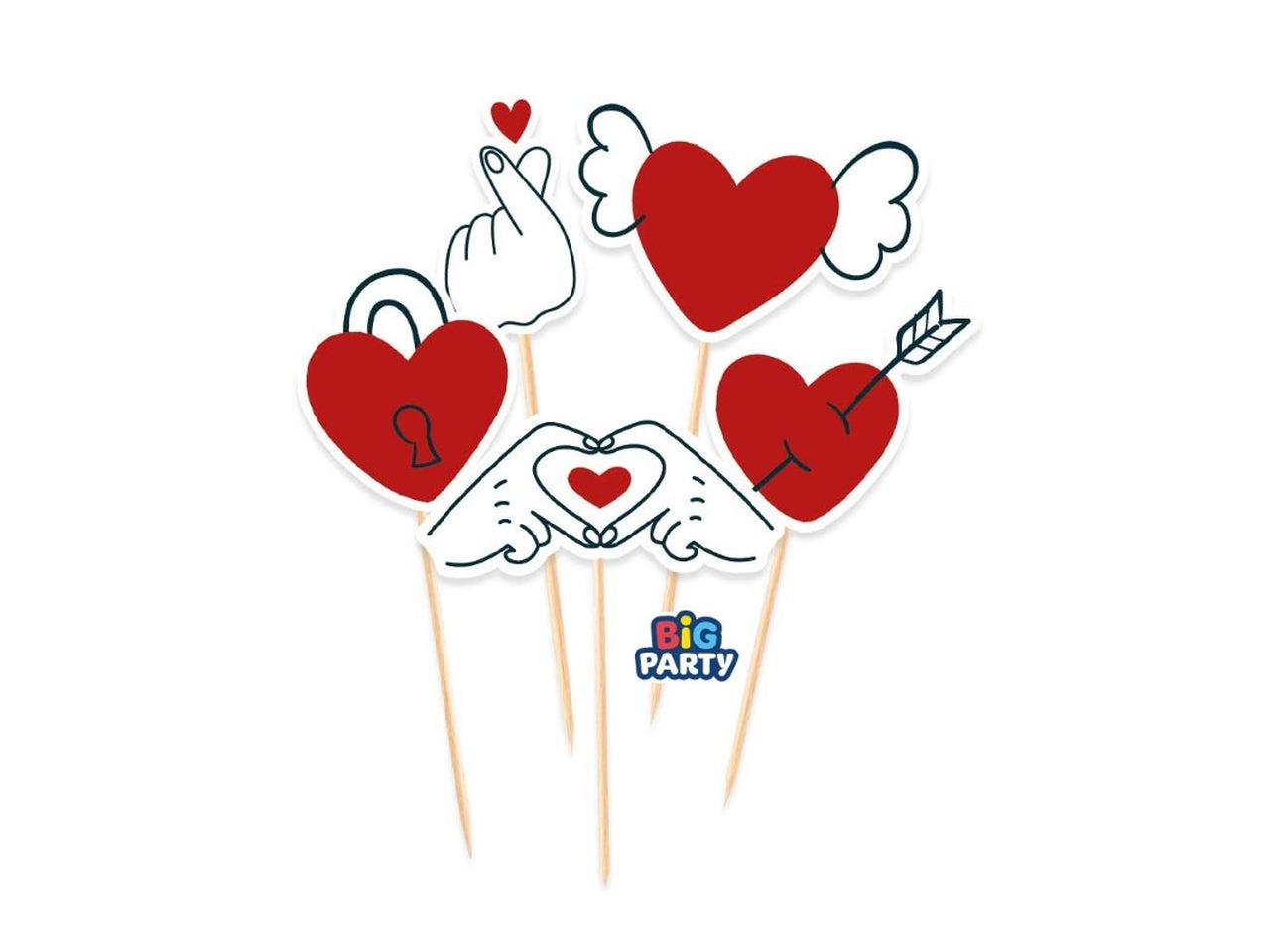 Mini Cake Topper Sagomati Love set da 5 minicake