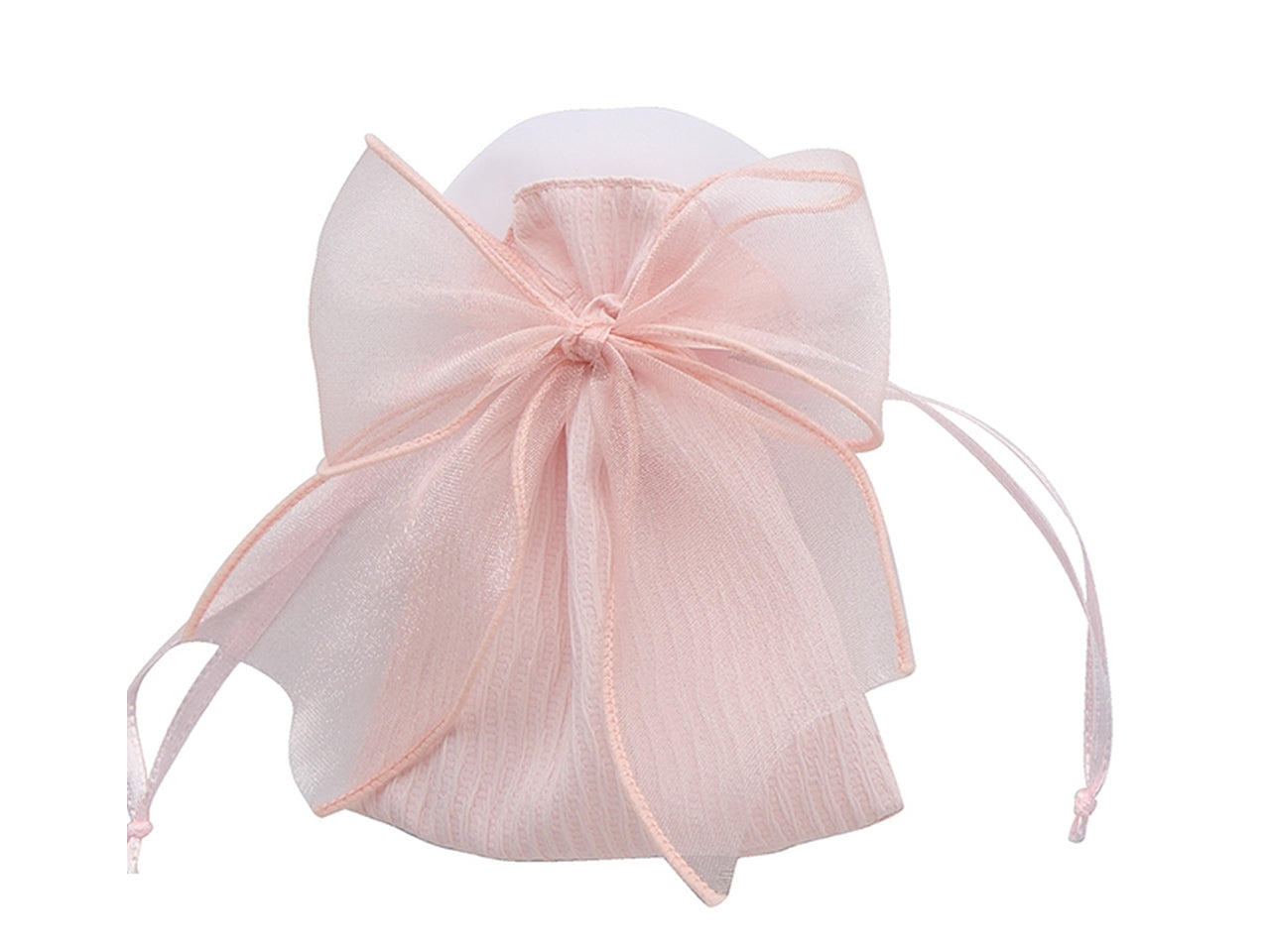 Sacchetto 9x12cm con fiocco rosa