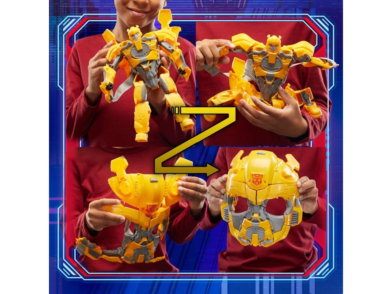 Transformer 2in1 mask bumblebee