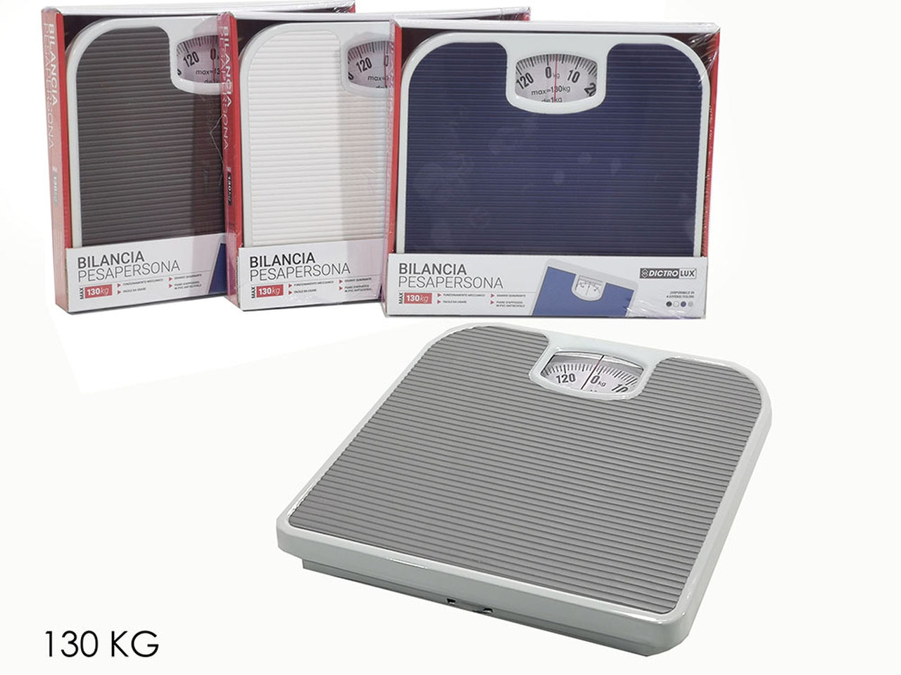 Bilancia pesapersone max 130kg in 4 colori assortiti