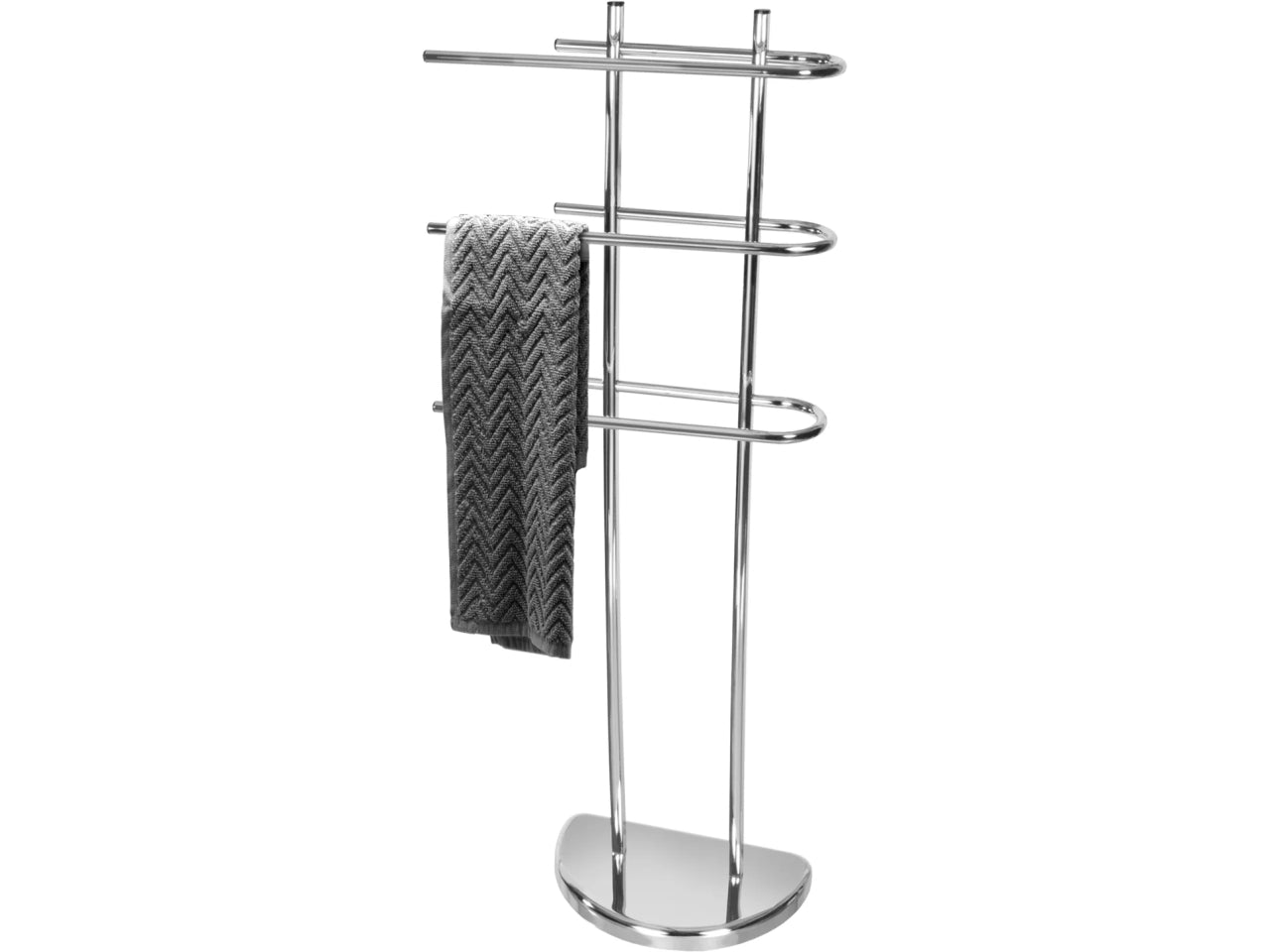 Porta asciugamano in acciaio 3 posti da terra