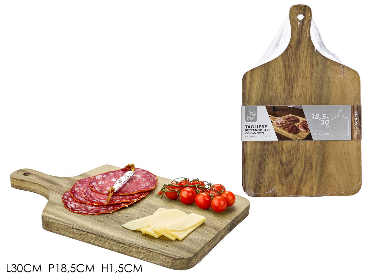 Tagliere in legno 30x18,5x1,5cm