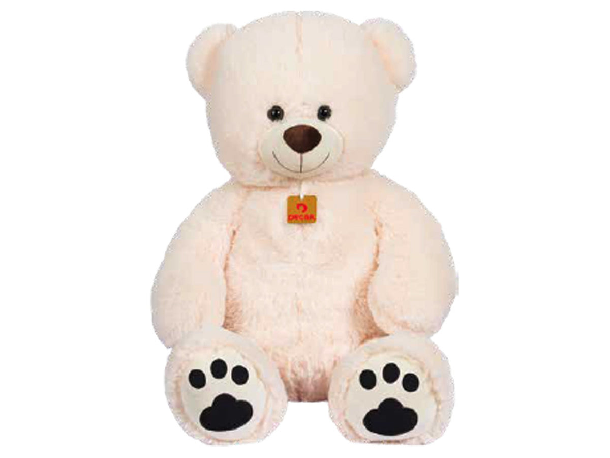 Peluche Orso di colore Panna 80Cm "Bianchino" con Zampe Ricamate