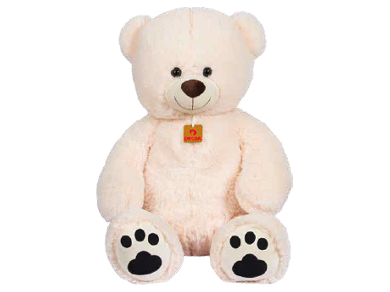 Peluche Orso Panna 80Cm "Bianchino" con Zampe Ricamate