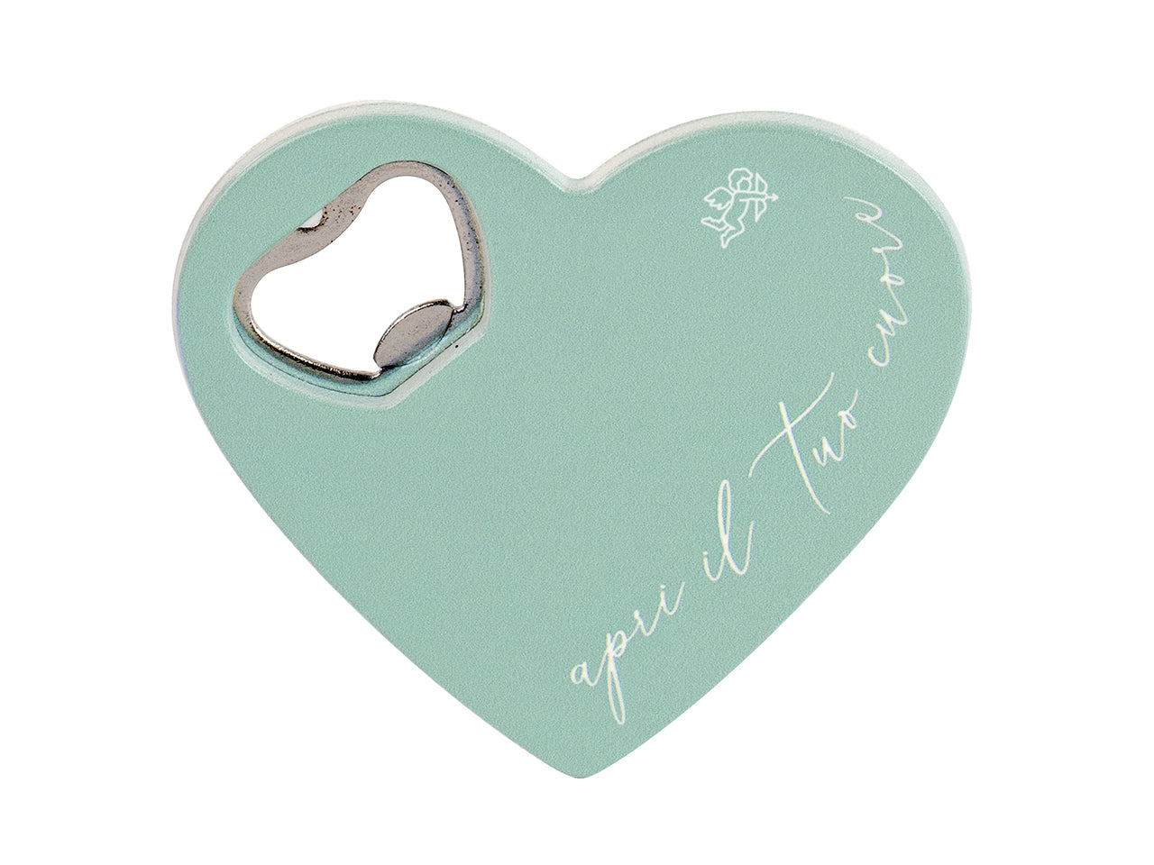 Cuore apribottiglie verde 80x85cm